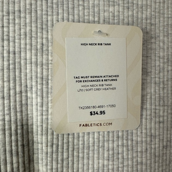 High Neck Ribbed Tank Top - Picture 5 of 6